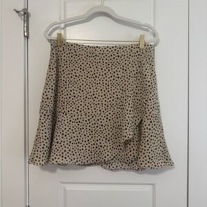 Francesca's Collections Black Polka Dot Mini Skirt